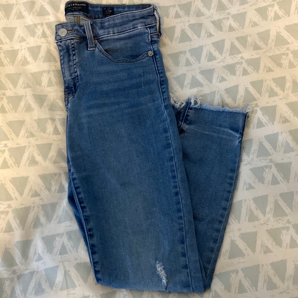 Lucky Brand, mid-rise, ankle cut, size 28